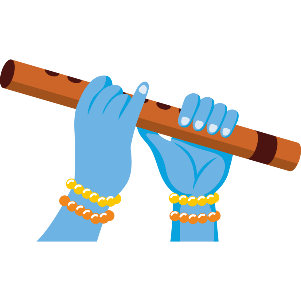 lord krishna playing bansuri in janmashtami festival png