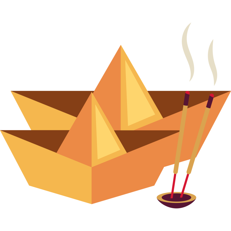 paper boat to guide the ancestors soul of ghost festival png