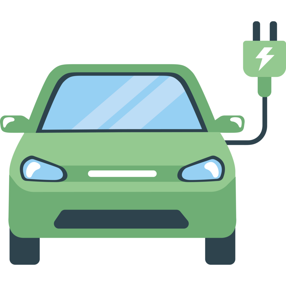 electric car with plug png