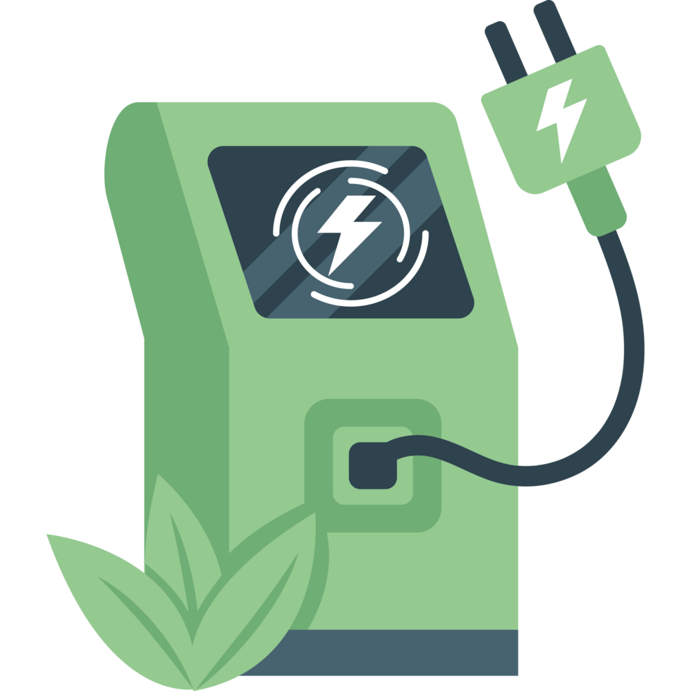 electric car plug station green png