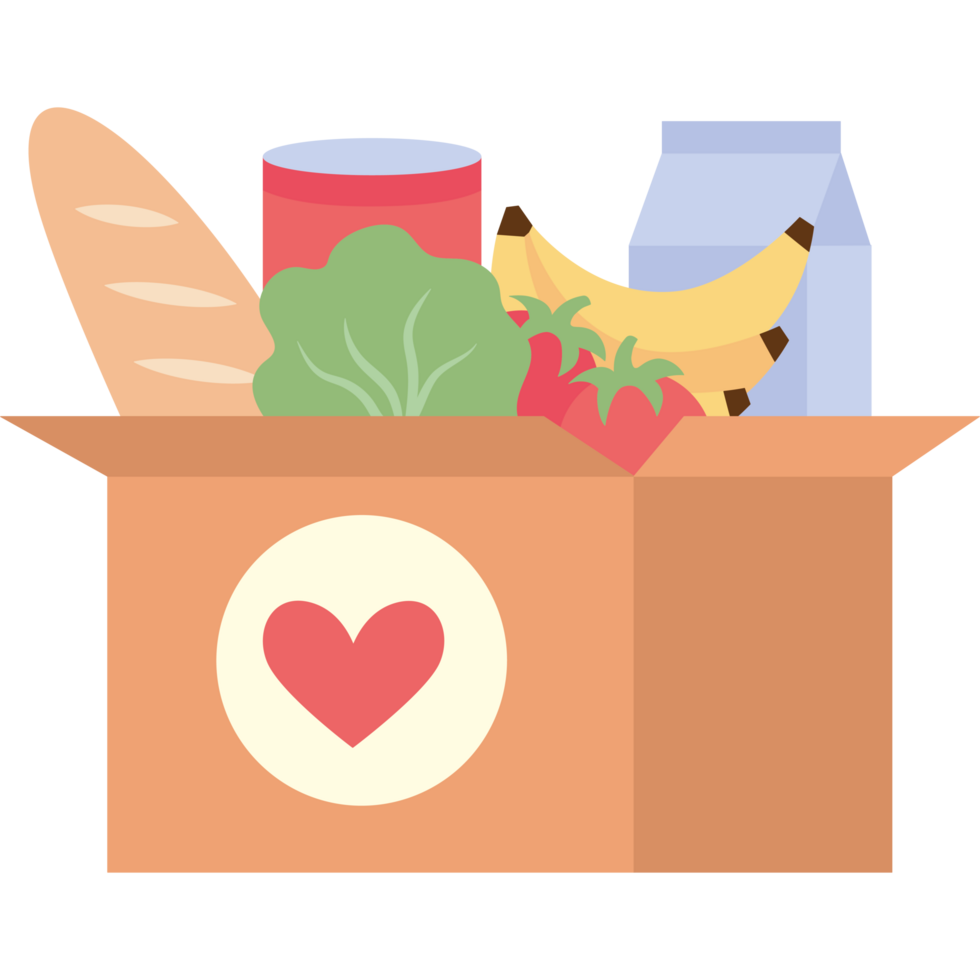 food charity cardboard box png