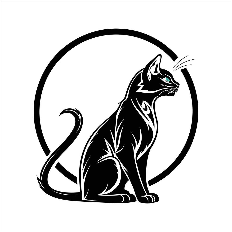 Cat Silhouette Clipart vector