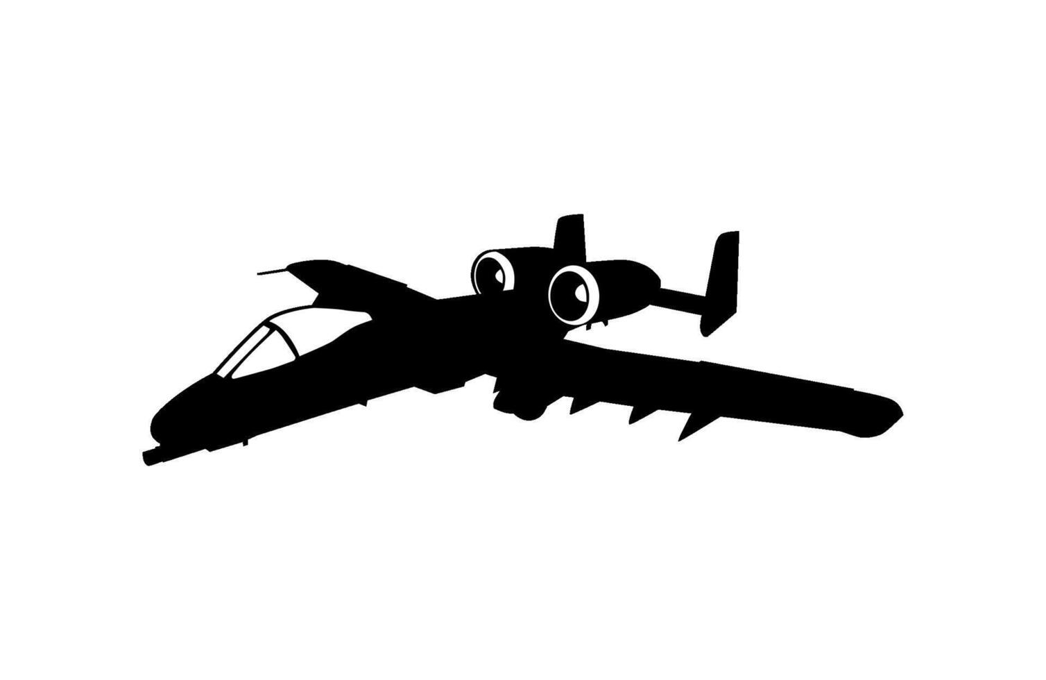 silhouette aircraft fighter jet bomber plane vector