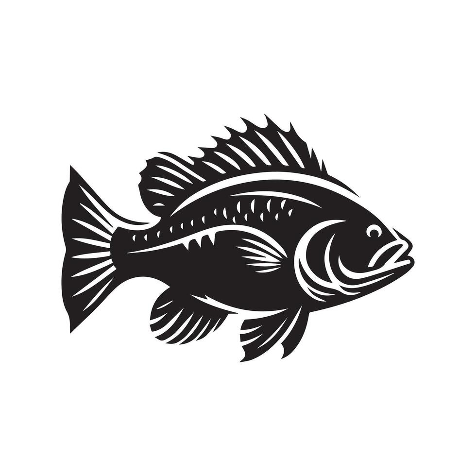 Creative Set of a fish silhouettes design on a white background vector