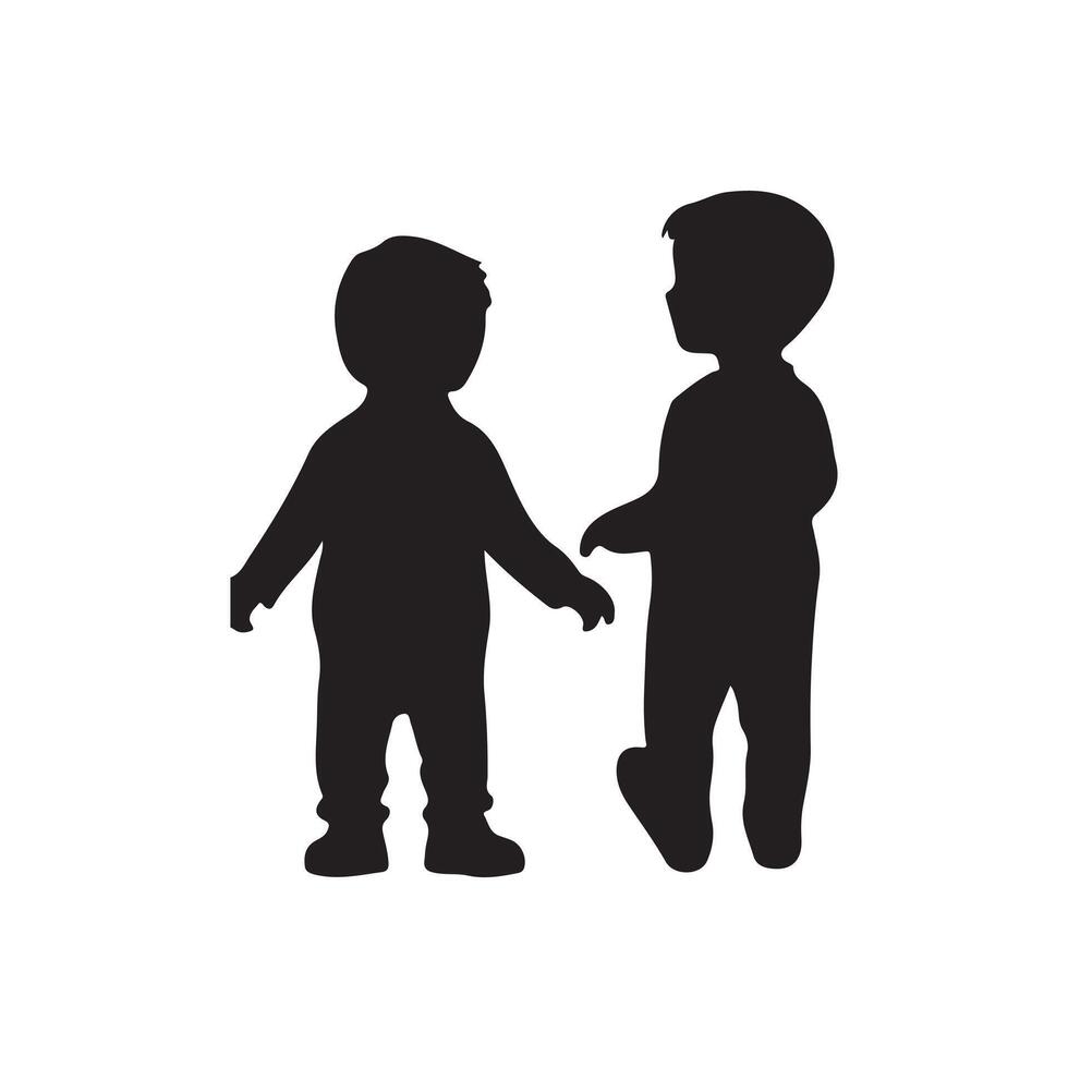 Cute baby silhouette design on a white background vector