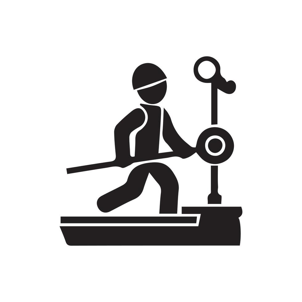 Creative Collection Of Working silhouette people design on a white background vector