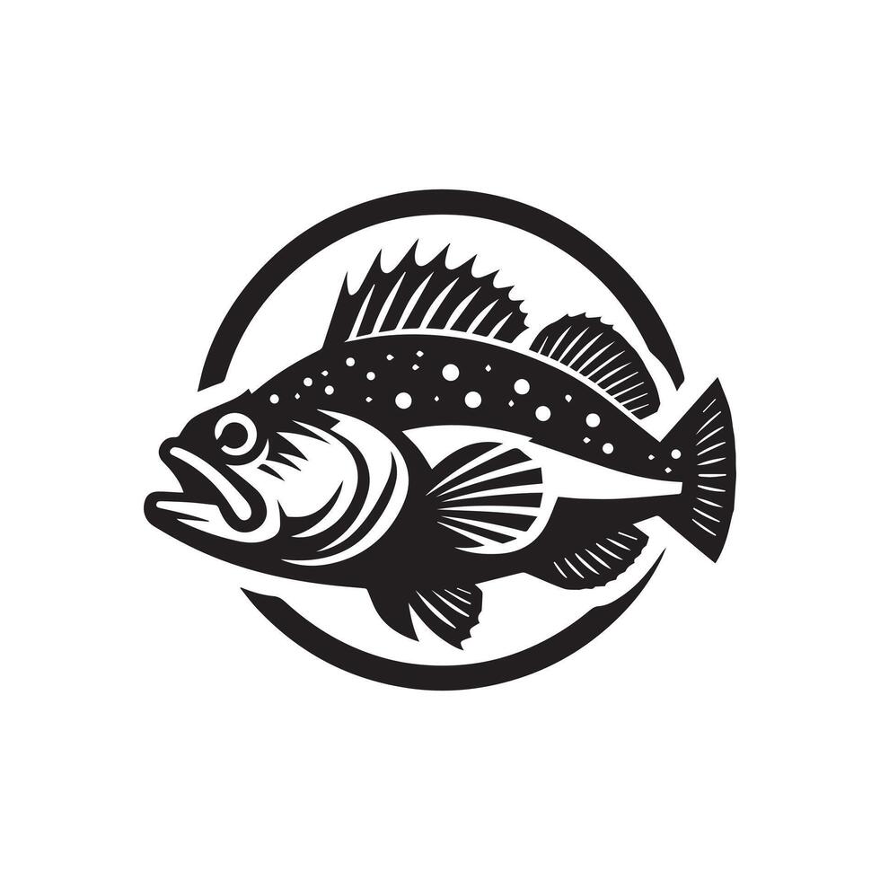 fish silhouette design on a white background vector