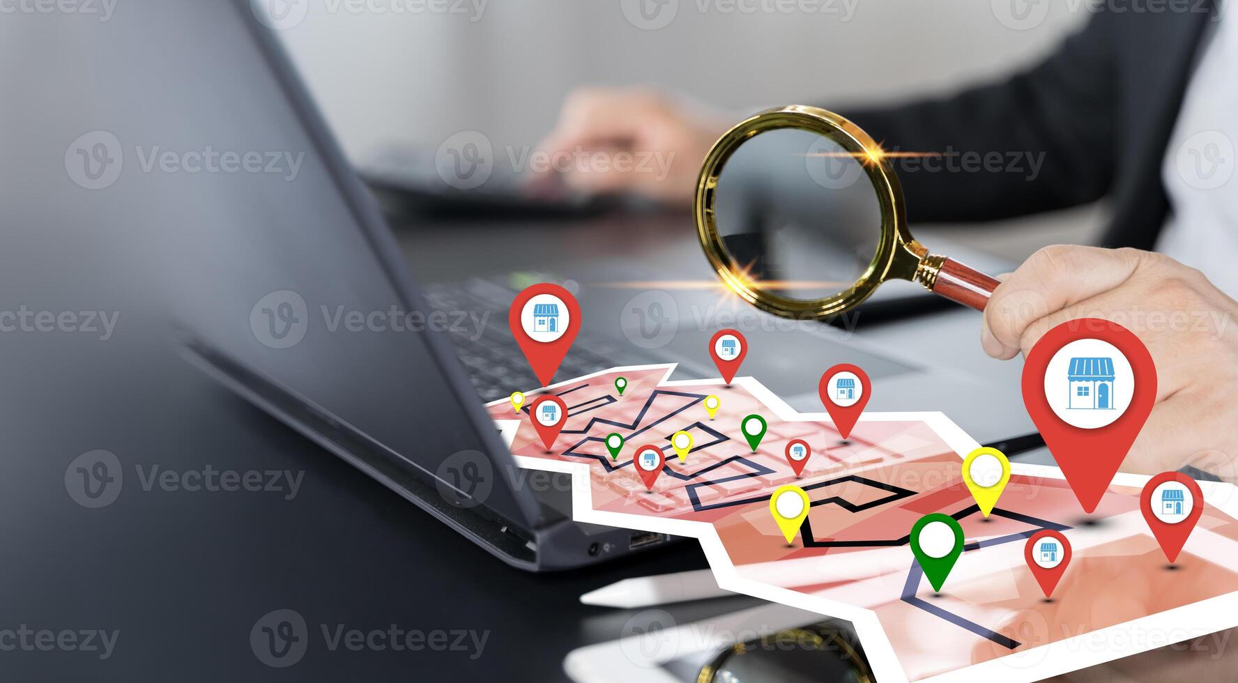 Franchise business e-commerce online e-marketplace or digital marketing branch expansion for growth photo