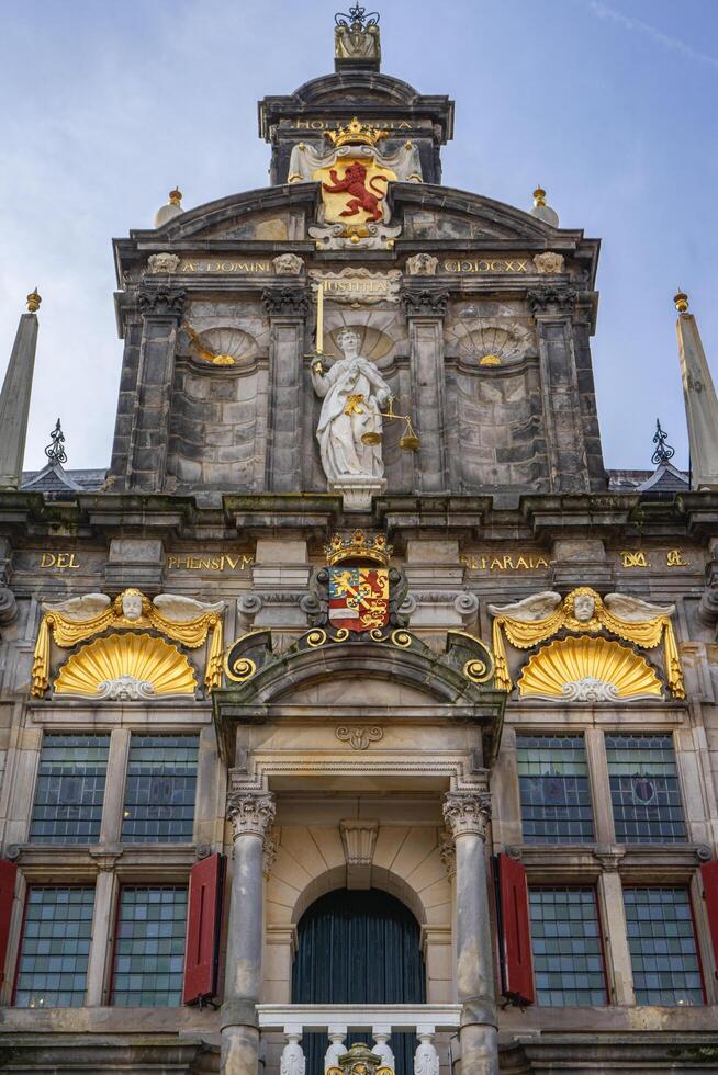 Delft, The Netherlands October 15, 2024. Close up from the historic Cityhall in Delft. photo