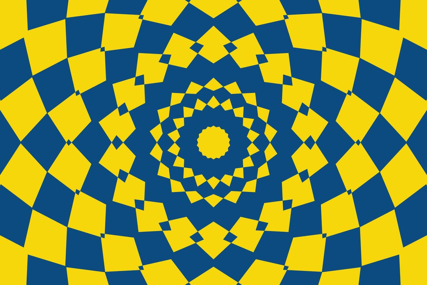 Distorted surface. Chess background with distortion. Optical illusion banner. Op art backdrop. illustration. Checkered curved pattern. vector