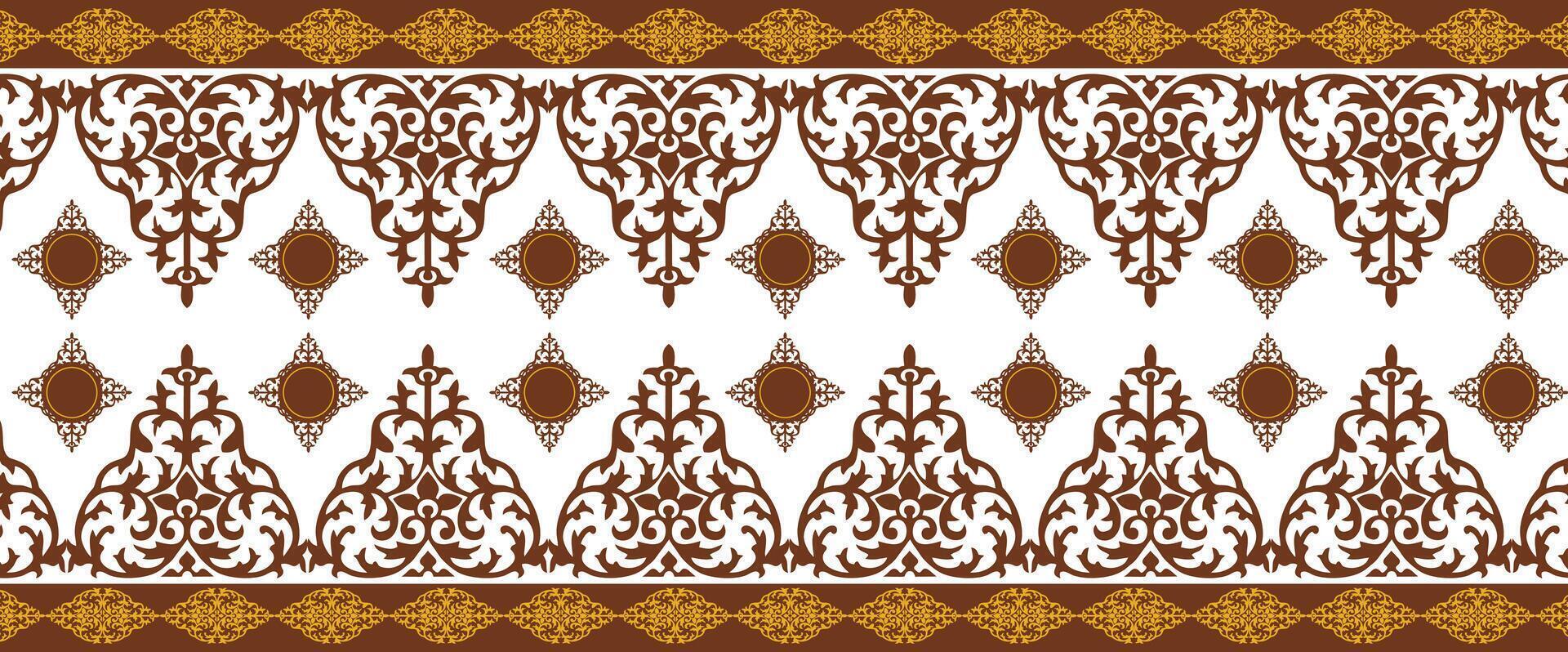 illustration for Indonesian Riau Malay motif pattern, namely Pucuk Rebung, suitable for batik motifs, clothing motifs, decorations, tattoos, etc vector