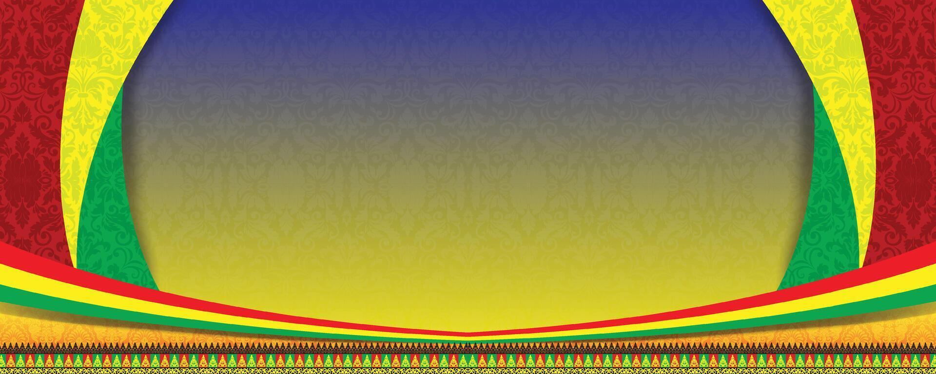 Riau Melayu motif banner background Pro vector