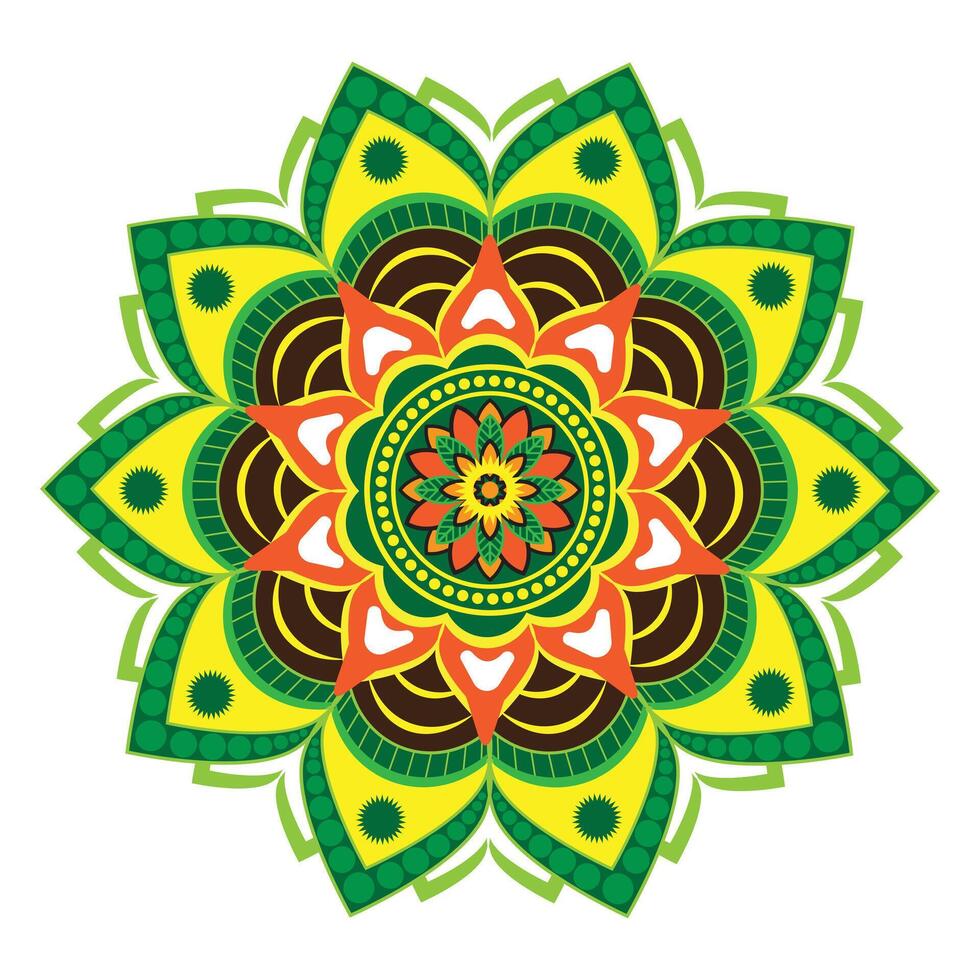 Flower Mandalas. Vintage decorative elements. Oriental pattern illustration. vector