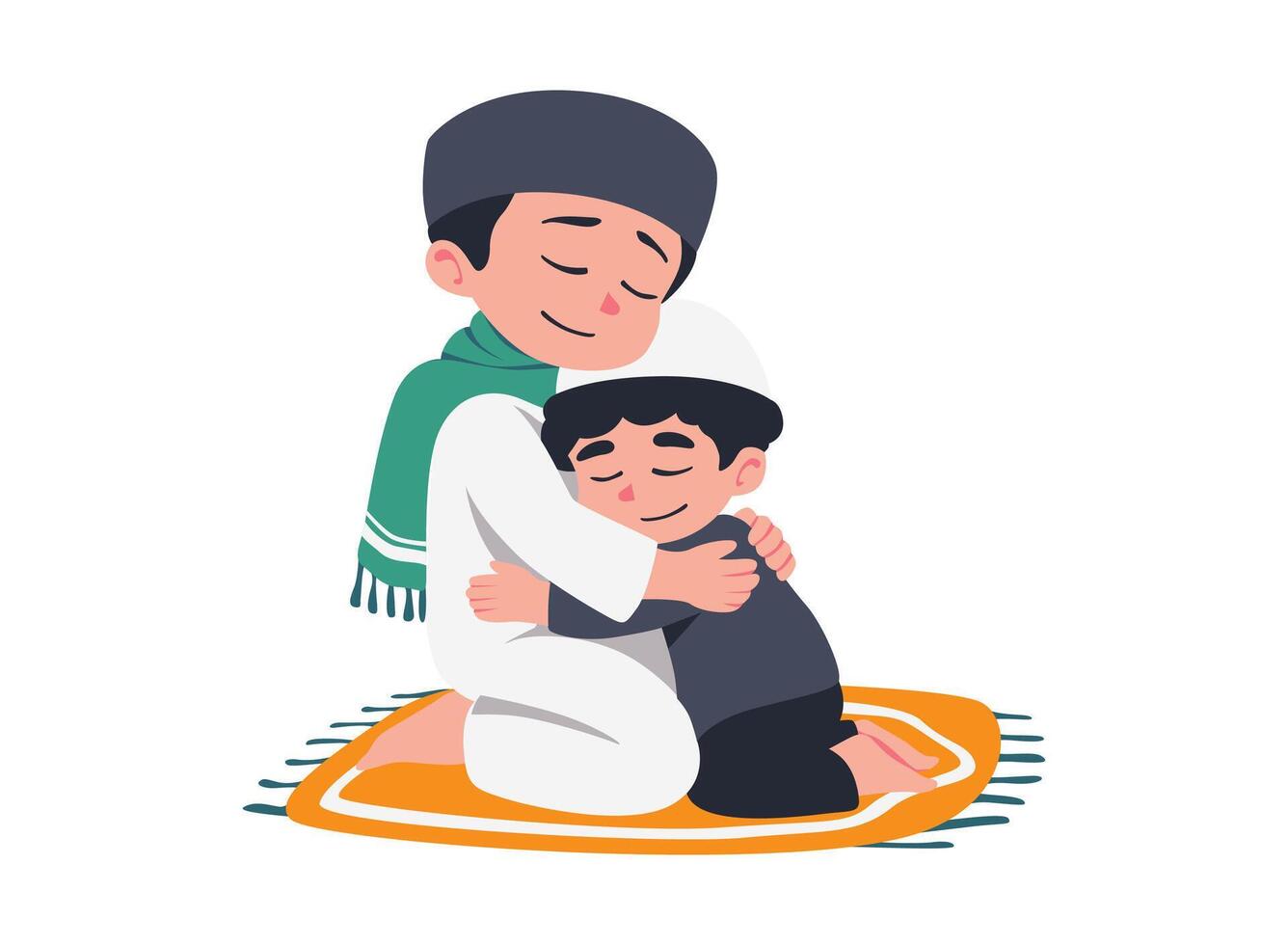 Illustration of an Muslim Kids Forgiveness Day vector