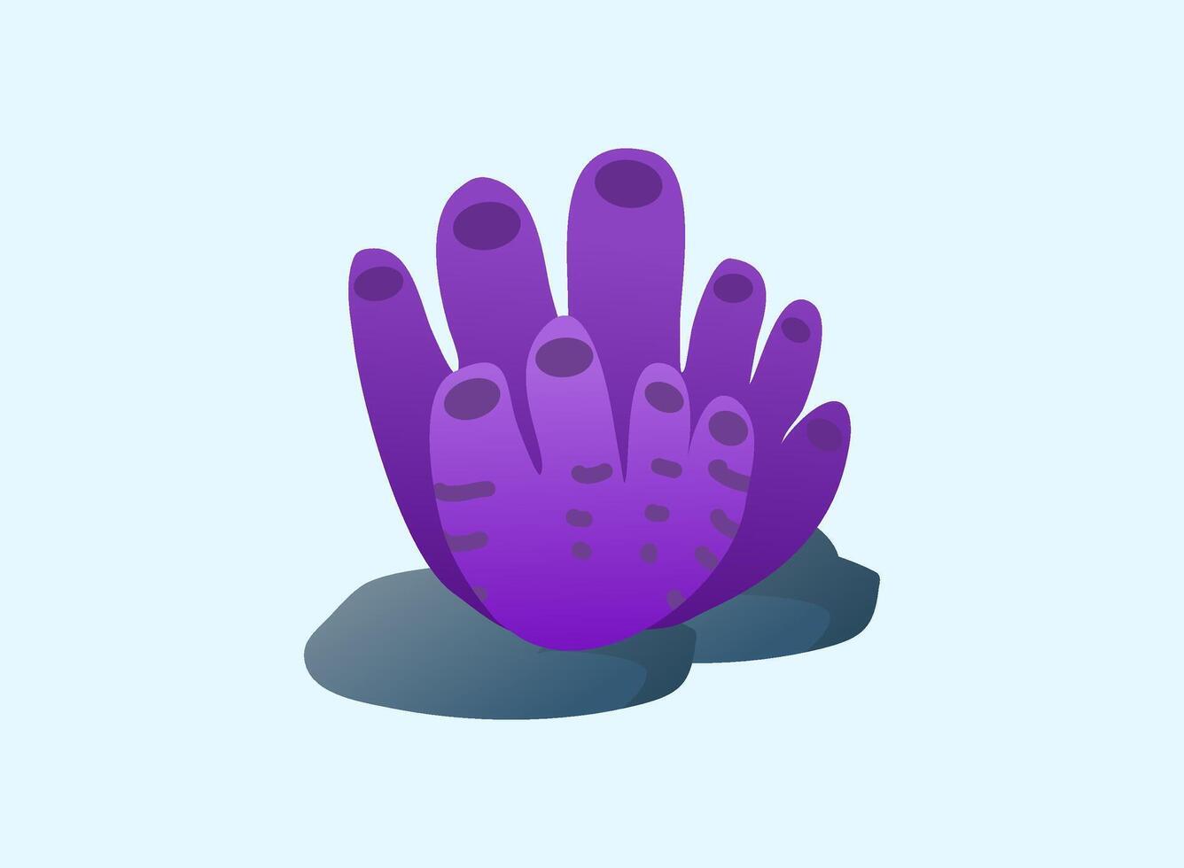 Illustration of an Vibrant Coral Reef Ocean Violet vector