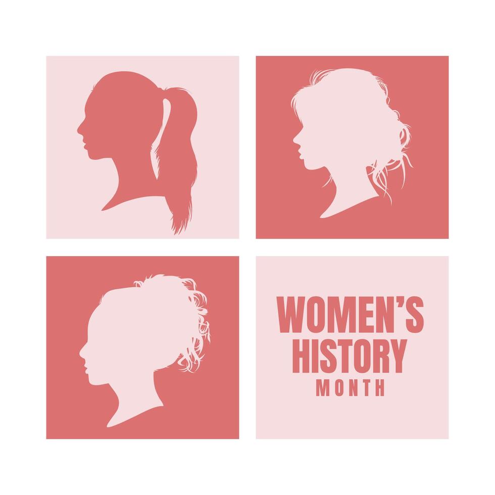 Womens history month post vector