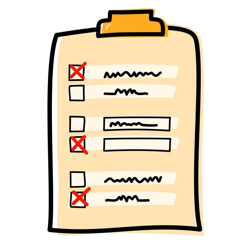 task management todo check list, progress, level up concept, assignment and declined checklist icon. vector