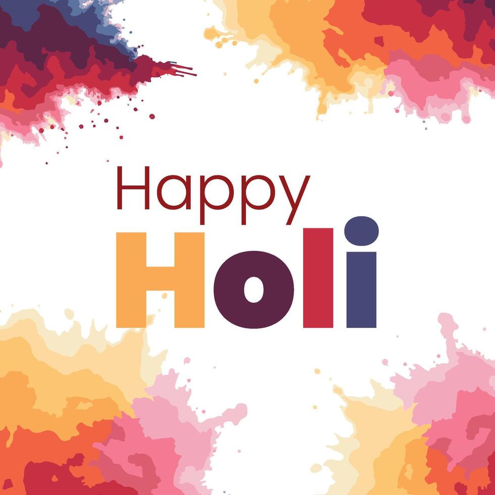 Watercolor Holi festival background. illustration vector