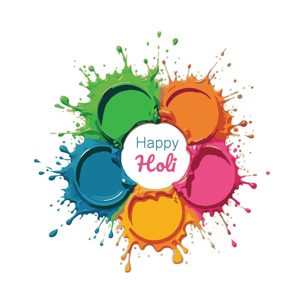 Indian Festival Of Colors, Holi Celebration Concept vector