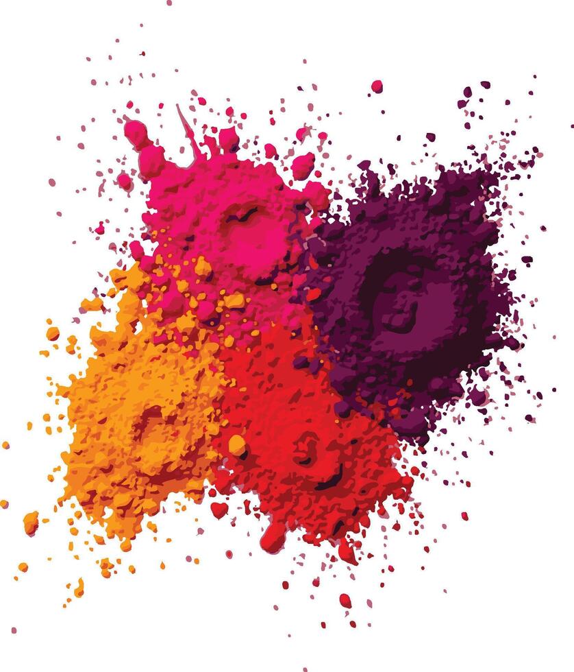 colorful powder on white background vector