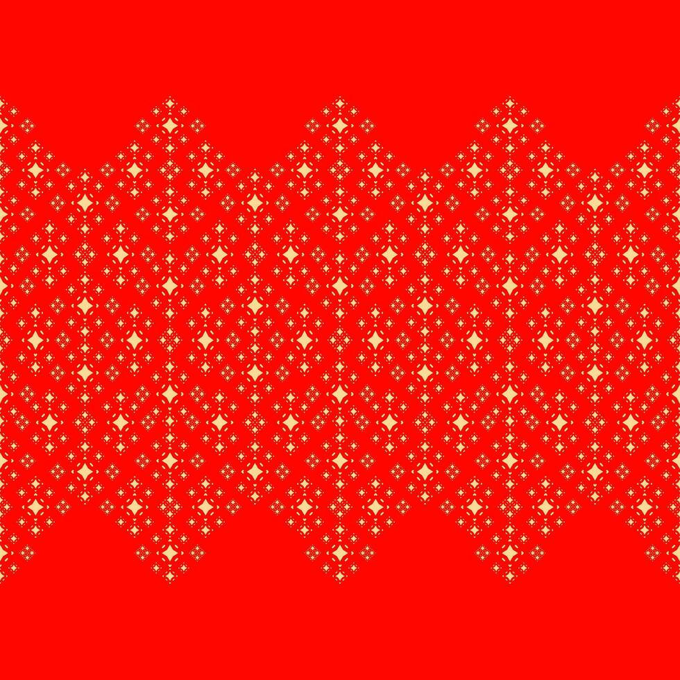 Elegance Geometric Starry Bling Twinkle Gold on Red Background. Shining Bright Seamless Pattern Design for Prints greetings Fabric Scarf Knit Wear Wallpaper Apparel Lace Whitework Embroidery vector