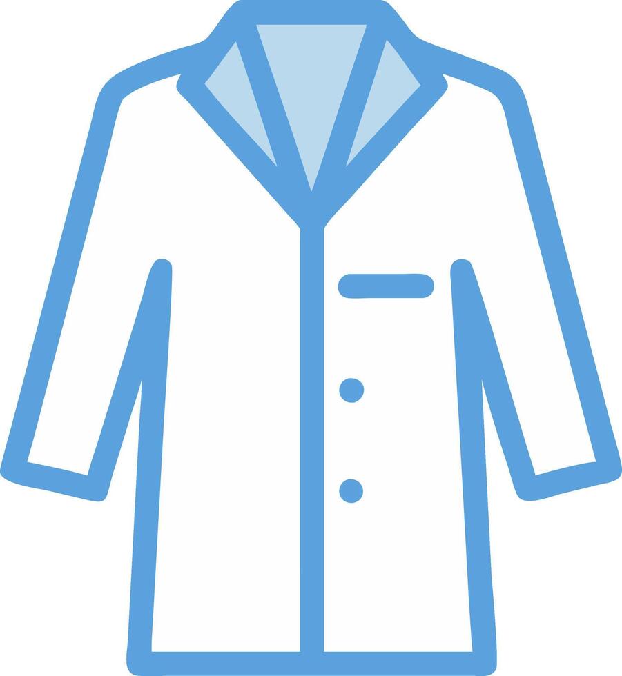 Lab Coat Icon for Medical Professionals, Scientists, and Laboratory Workwear vector