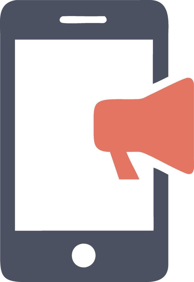 Mobile Marketing Icon for Advertising, Campaigns, and Digital Strategy vector