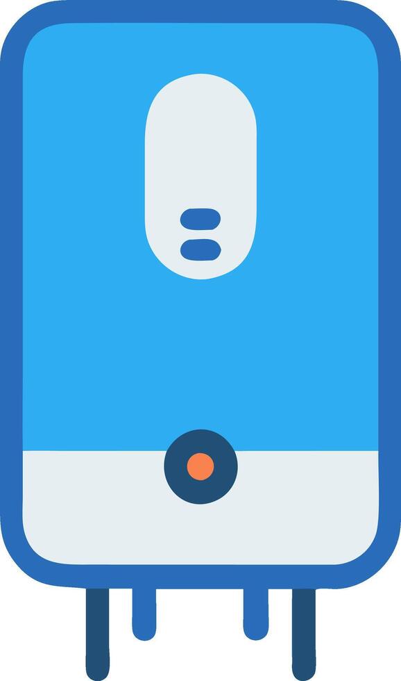 Compact Water Heater Icon for Reliable Hot Water and Energy Efficiency vector