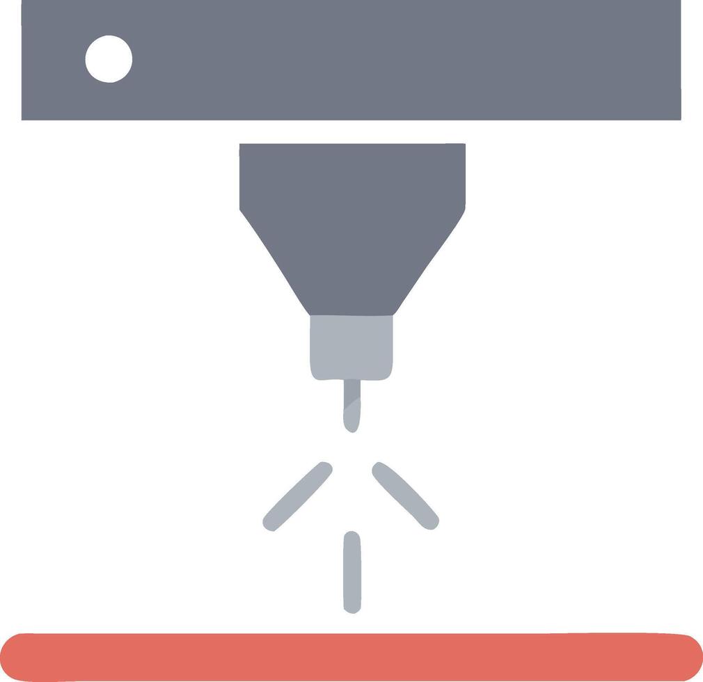 Laser Cutting Machine Icon for High Precision Fabrication, Manufacturing, and Design vector