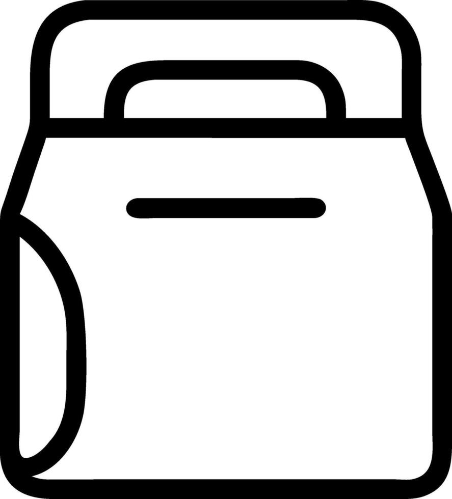 Lunch Bag Icon for Meal Prep, Food Storage, and Portable Carrying vector