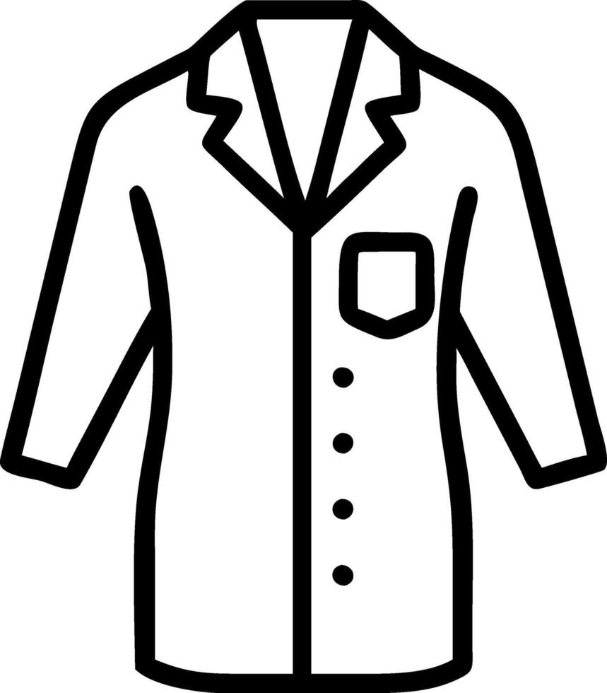 Lab Coat Icon for Medical, Scientific, and Laboratory Work Professionals vector
