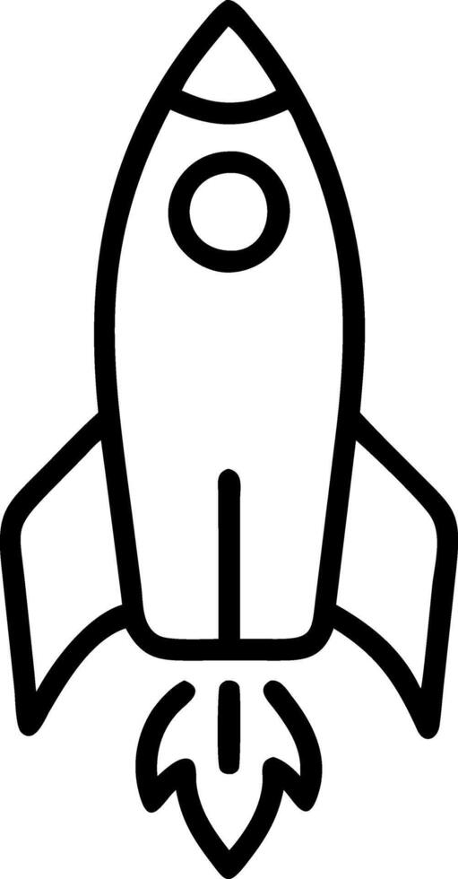 Rocket Icon for Space Exploration and Futuristic Technology Designs vector