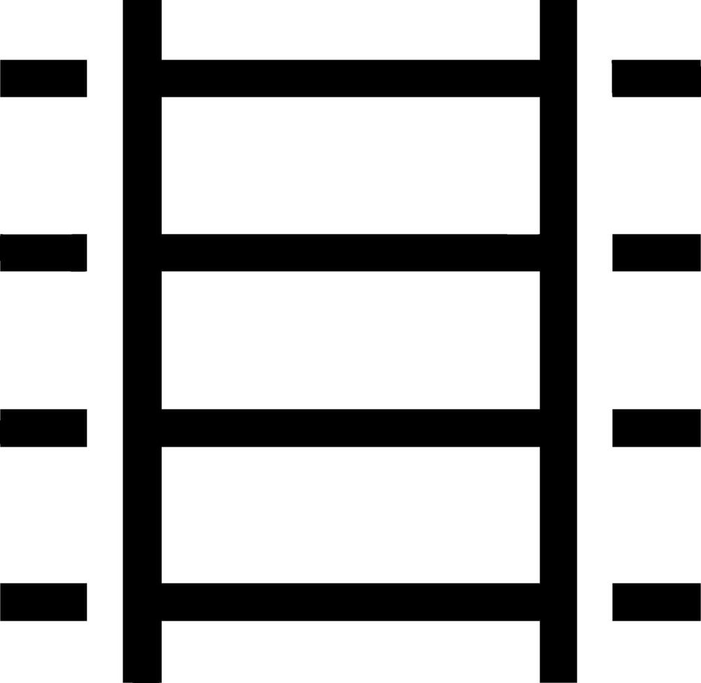Train Tracks Icon for Rail Transport and Railway Infrastructure Systems vector