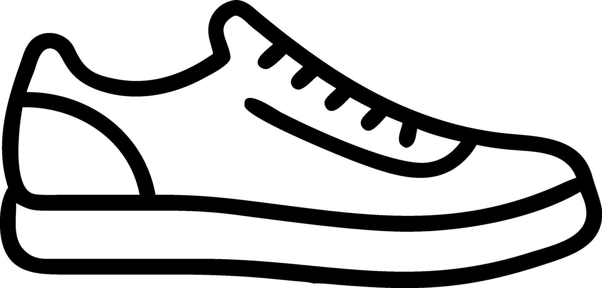 Modern Sneakers Icon for Athletic and Casual Footwear vector