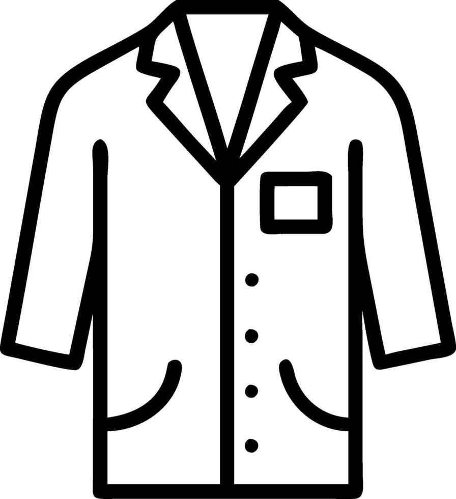 Lab Coat Icon for Scientific Research, Medical Work, and Laboratory Professionals vector