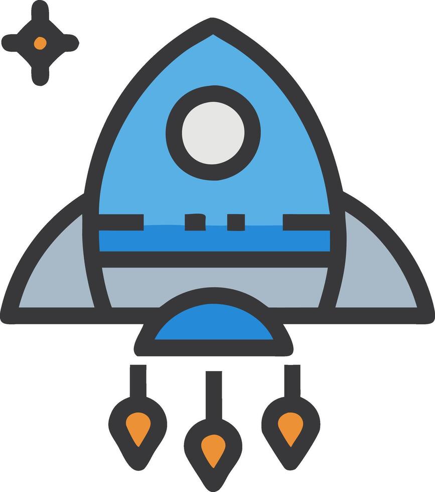 Futuristic Spaceship Icon for Space Travel and Galactic Exploration vector