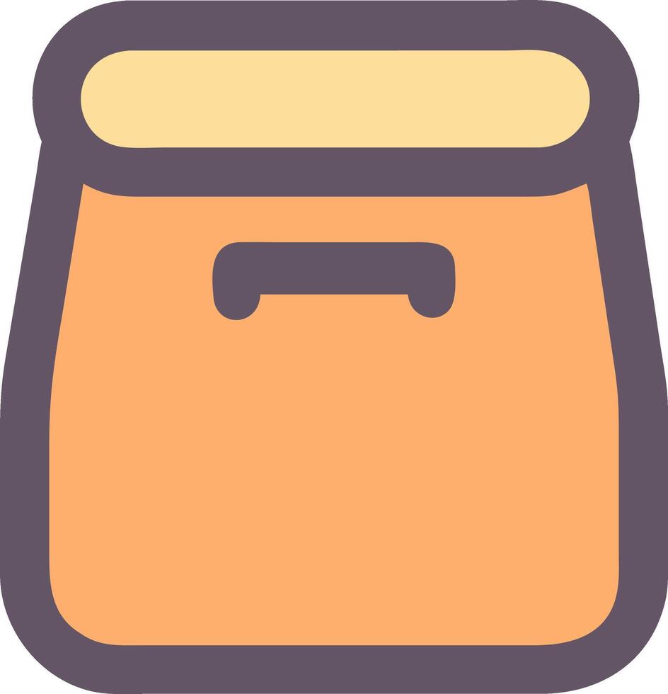Lunch Bag Icon for Food Storage, Meals, and Portable Containers vector