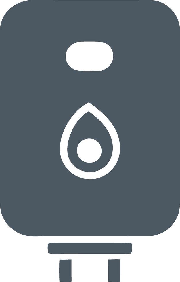 Compact Water Heater Icon for Quick Hot Water and Energy Efficiency vector
