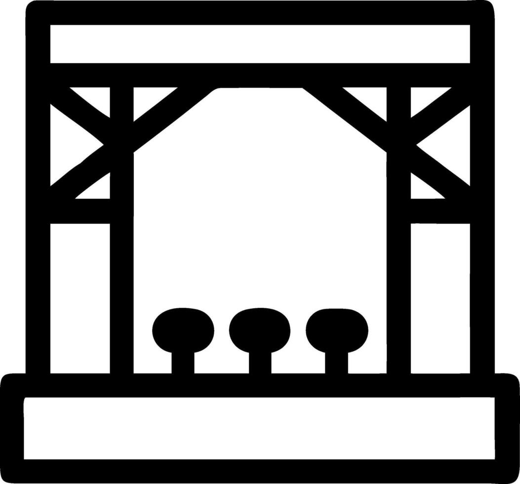 Professional Stage Icon for Live Events and Performance Venues vector