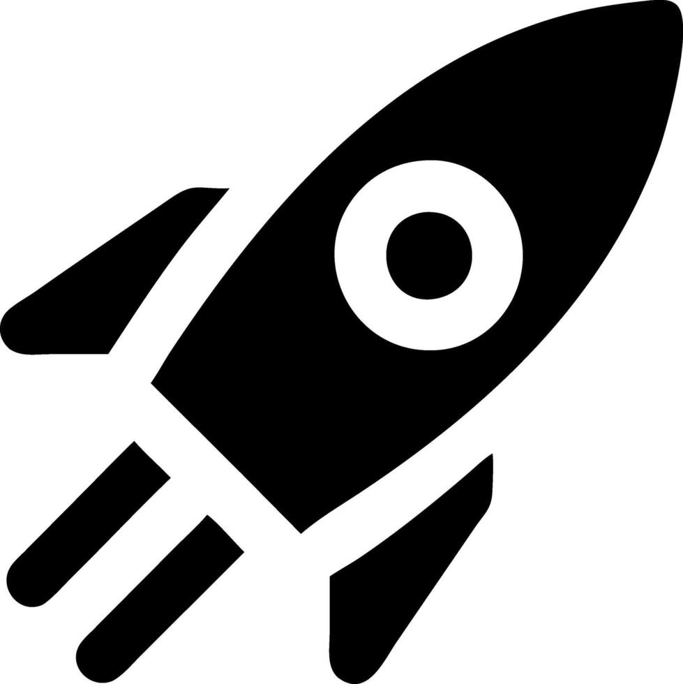 Rocket Launch Icon for Space Exploration and Innovation vector