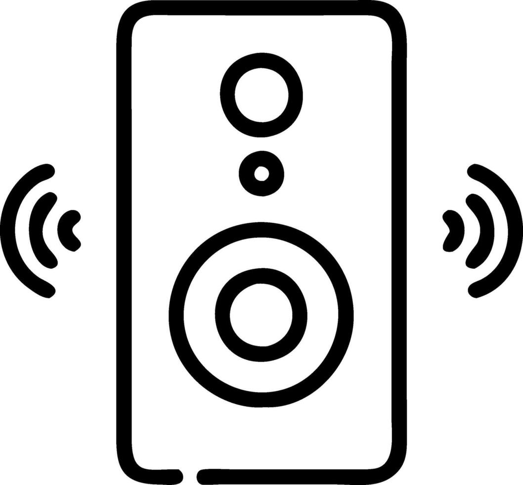 Premium Speaker Icon for High-Fidelity Audio Systems and Sound Equipment vector