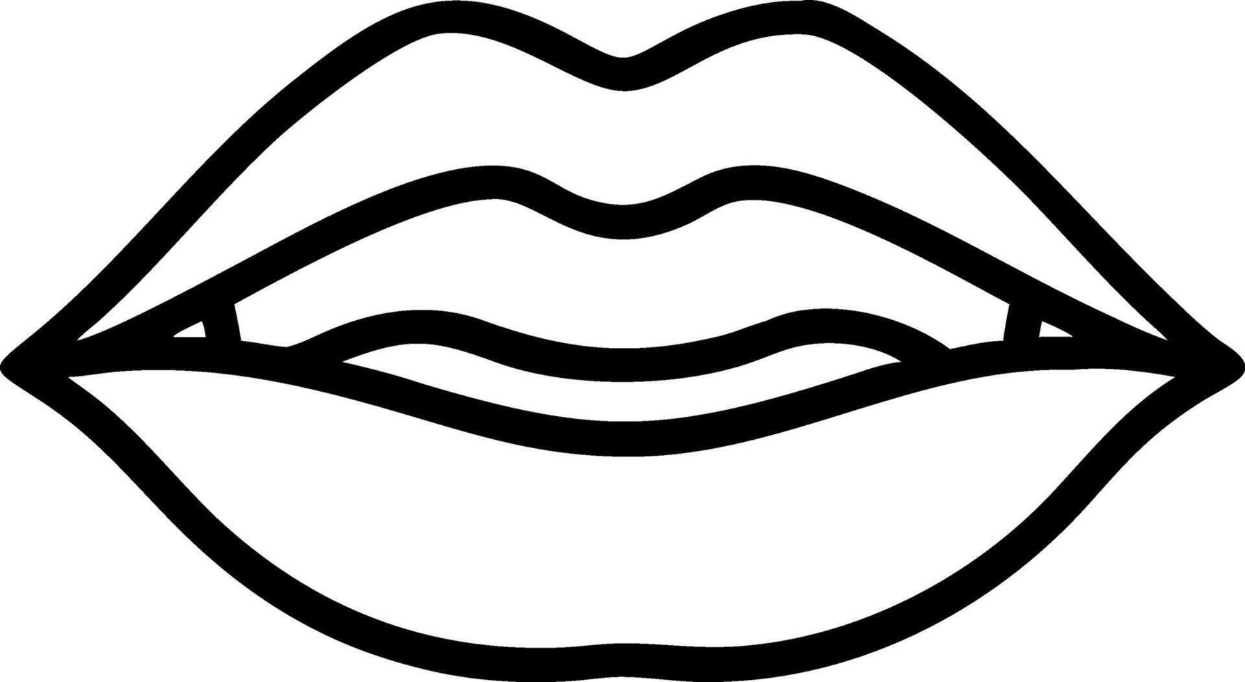 Lips Icon for Glossy Makeup, Lipstick Fashion, and Beauty Expression vector