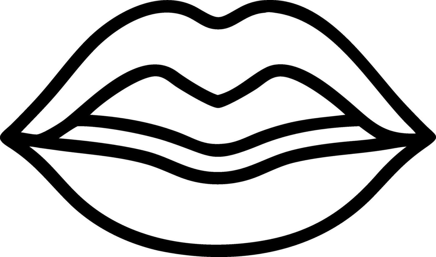 Lips Icon for Beauty, Makeup, and Facial Expression Design vector
