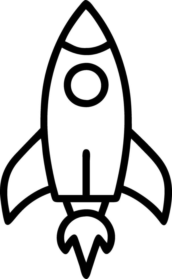 Rocket Icon for Launching Space Missions and Exploration vector