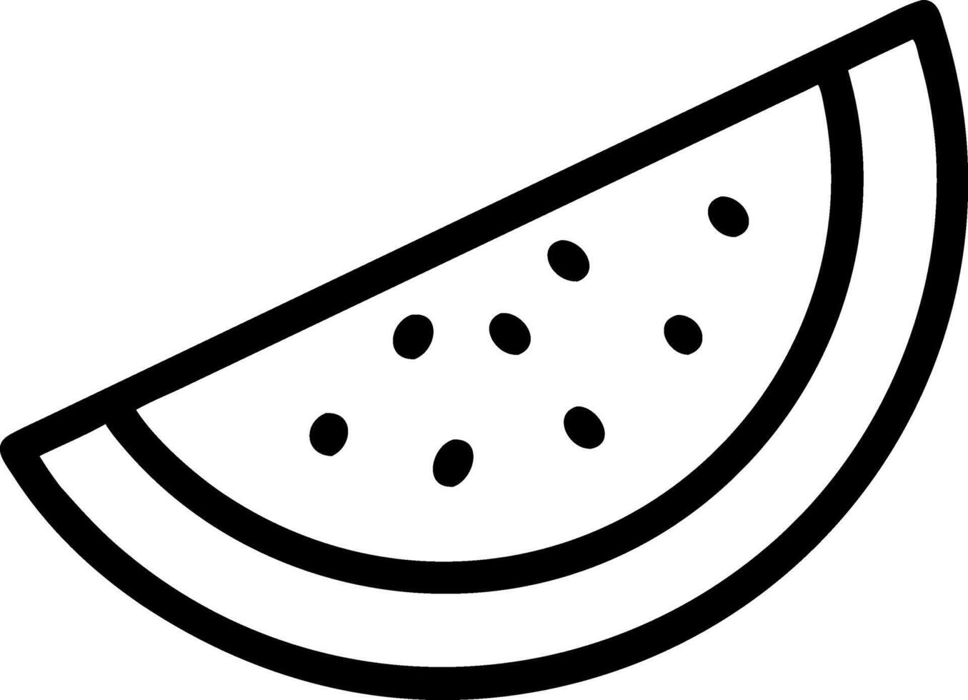 Tasty Watermelon Icon with Bright Red Flesh and Crisp Green Skin vector