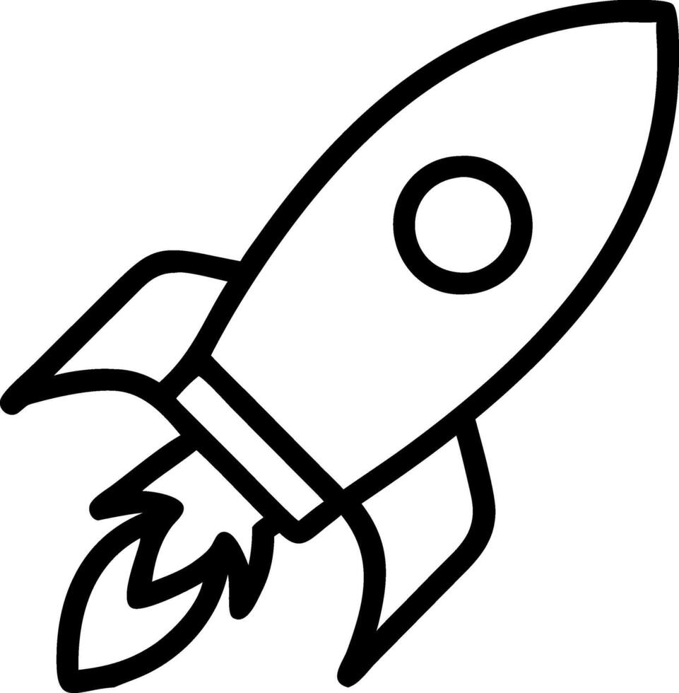 Rocket Icon for High-Speed Space Launch and Exploration vector