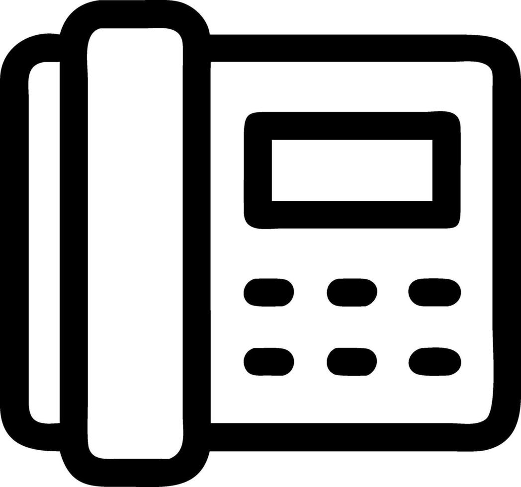 Land Line Phone Icon for Traditional Calling, Home Communication, and Vintage Telephony vector