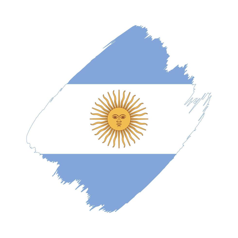 Argentina flag in a flat grunge design background vector