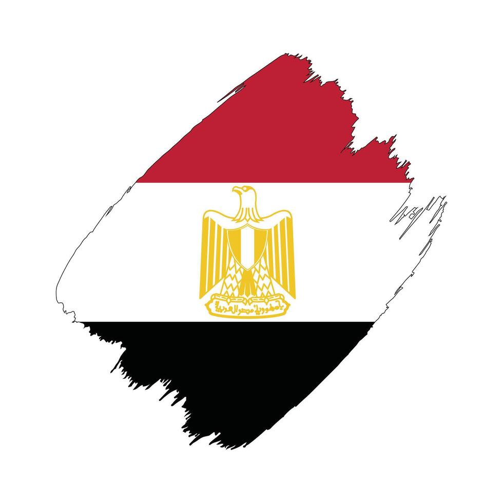 Egypt flag in a flat grunge design background vector