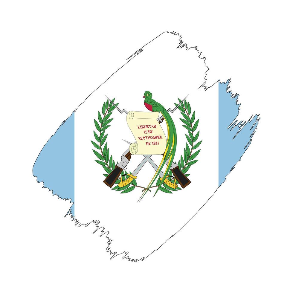 Guatemala flag in a flat grunge design background vector